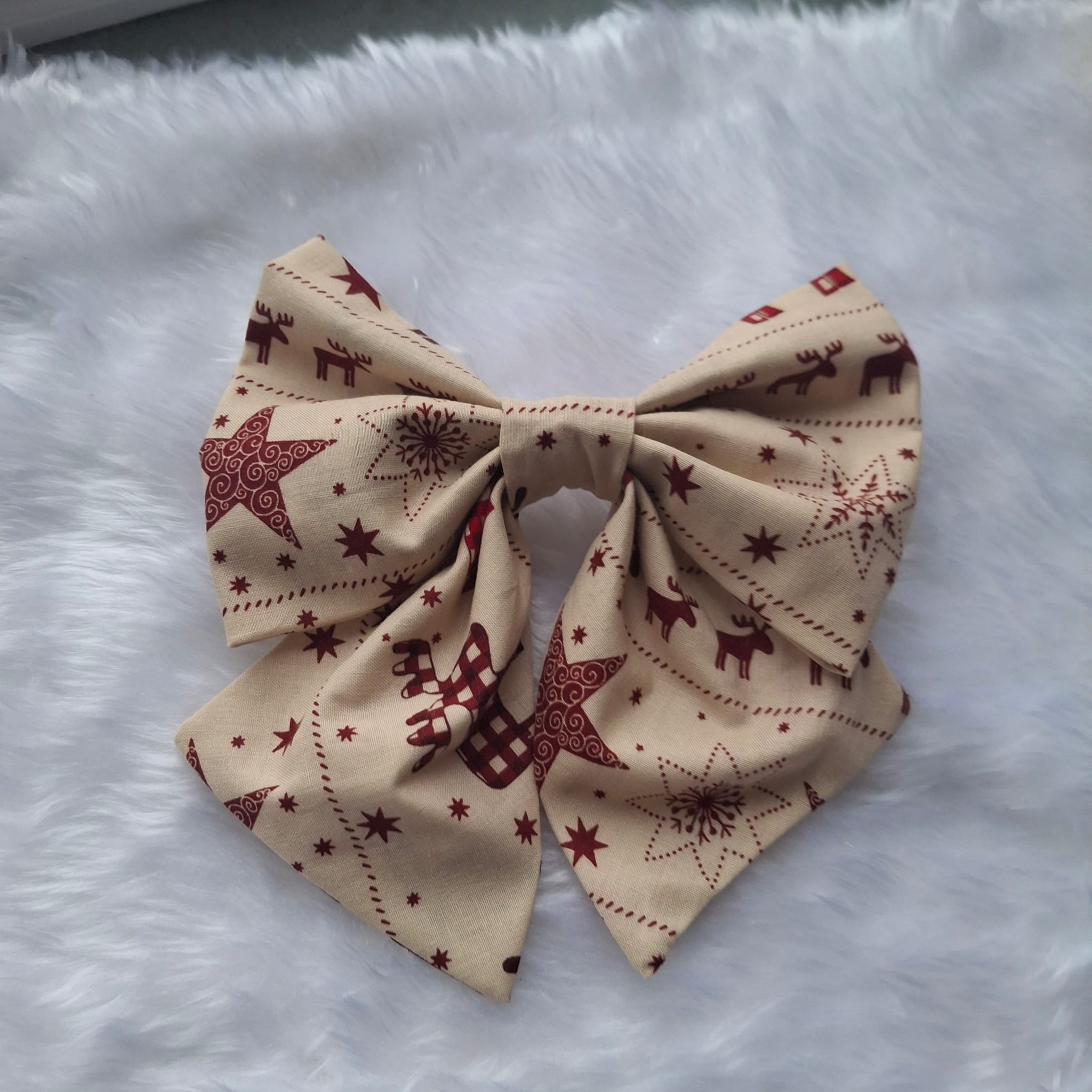 Rustic Reindeer Sailor Bow